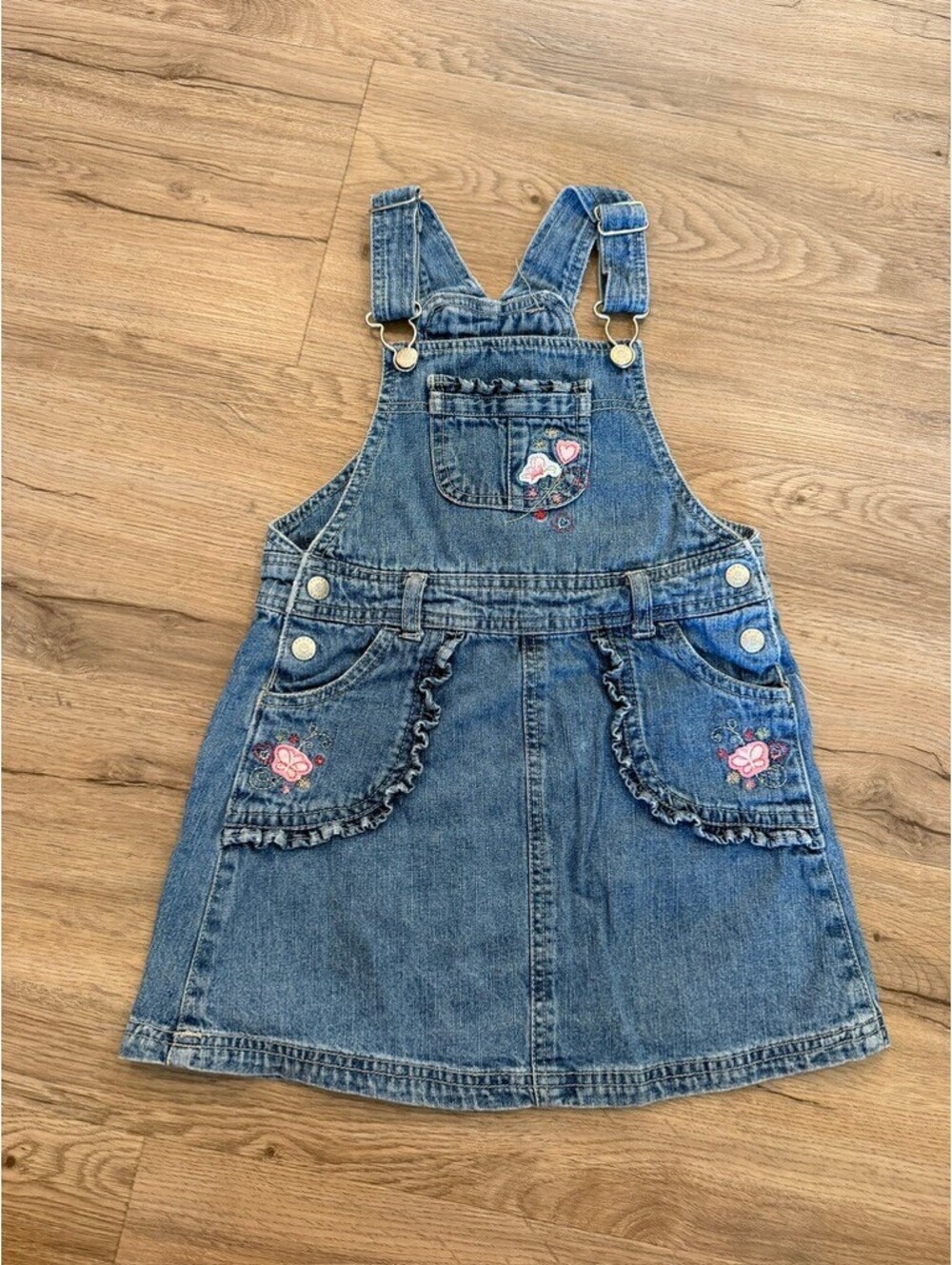 Vintage Y2K Overalls Skirtalls Faded Glory Denim Size 5T